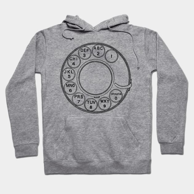 Vintage Rotary Dial Hoodie by BloomInOctober